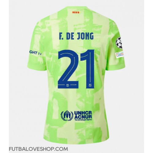 Dres Barcelona Frenkie de Jong #21 Tretina 2024-25 Krátky Rukáv